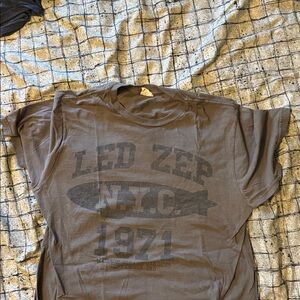 Gray Led Zep NYC 1971 T-Shirt